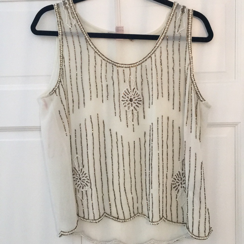 Beaded tank top. New Years Eve